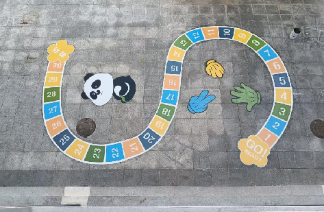 长垣地面游戏彩绘