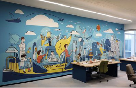 长垣办公室墙绘的特点。