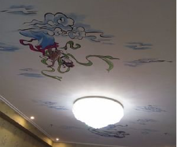 长垣如何快速绘制天花板上的手绘墙？